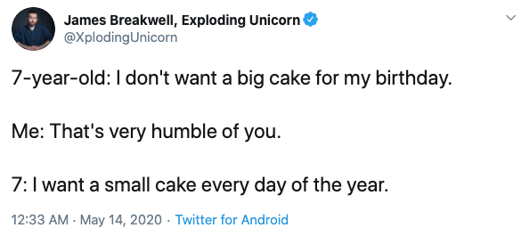 17 hilarious tweets from parents saying just what we're all thinking cake